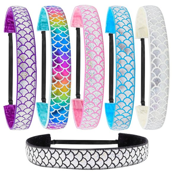 Girls Mermaid Headbands Elastic Non Slip Stretch Party Favors Kids Accessories - Picture 1 of 9